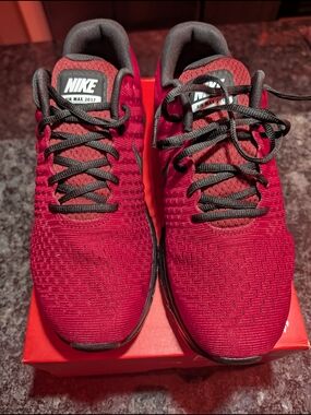 Nike Men's Air Max 2017 Sneakers - Dark Red/Black